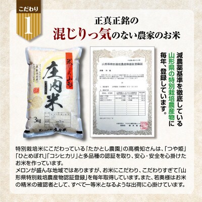 酒田の若手就労者が頑張っているお米　特別栽培米ひとめぼれ6kg(3kg+3kg)令和5年産