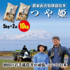 【2023年2月上旬発送】酒田の若手就労者のお米 特栽米つや姫10kg(5kg+5kg)令和4年産