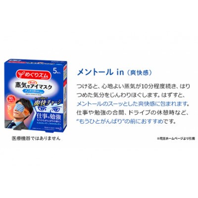 花王めぐりズム 蒸気でホットアイマスク アラカルト