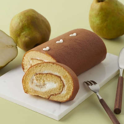 お米のロールケーキ(庄内産ラ・フランス) 山形県 酒田市 グルテンフリー 米粉