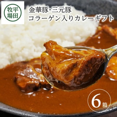 【平田牧場】日本の米育ち◆金華豚・三元豚コラーゲン入りカレーギフト