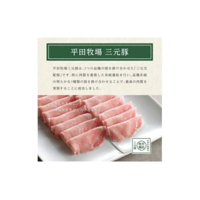 【平田牧場】三元豚◆切落し 3kg(600g×5)