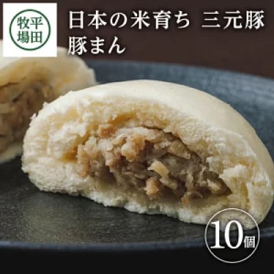 日本の米育ち三元豚豚まん(100g)10個