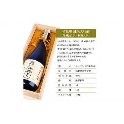 清泉川  純米大吟醸 斗瓶どり/桐箱入り　720ml×1本