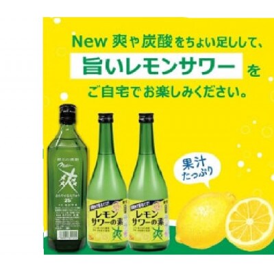 郷土の焼酎 さわやかレモンサワーの素　ちょい足しセット