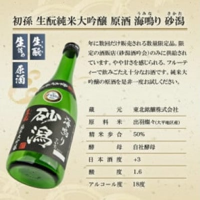限定醸造 酒田の砂潟セット　計2本(各720ml×1本)