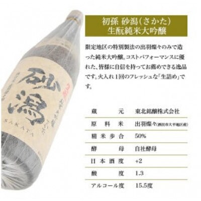 初孫 生酛純米大吟醸 砂潟　1800ml×1本