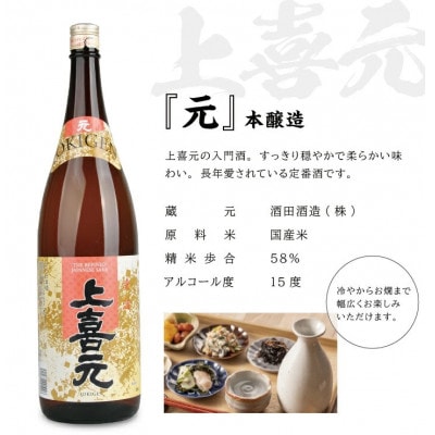[酒の酒田]定番酒セット　計2本(1800ml×各1本)【初孫 砂潟、上喜元 元】