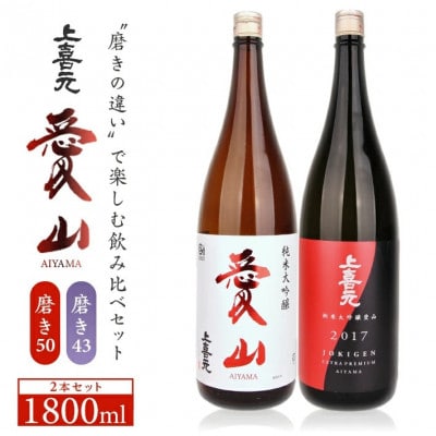 上喜元　純米大吟醸「愛山」飲み比べセット　計2本(1800ml×各1本)