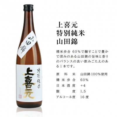 上喜元 山田錦飲み比べセット　計3本(720ml×各1本)