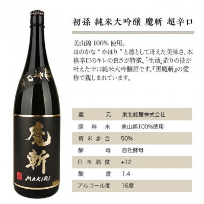 初孫 純米大吟醸 3種飲み比べセット　計3本(各720ml×1本)