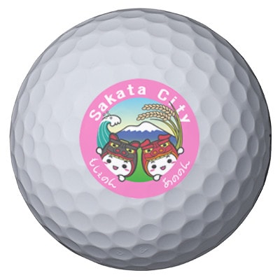 HONMA D1 SPIN　酒田市キャラクタープリント入り　ホワイト　2ダース