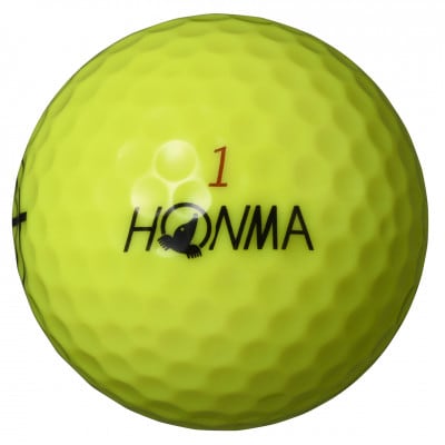 HONMA D1 SPIN　酒田市キャラクタープリント入り　イエロー　2ダース