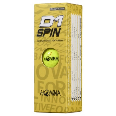 HONMA D1 SPIN　酒田市キャラクタープリント入り　イエロー　2ダース