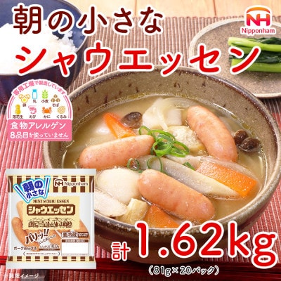 【ふるさと納税】朝のシャウエッセン 81g×2束×10 計20袋 冷蔵 日本ハム