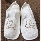 山梨県大月産鹿革使用　赤ちゃんの名入りファーストシューズキット 12cmホワイト