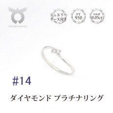 【サイズ:14号】プラチナ ダイヤ0.05ct リング R953DI-P2 | ふるさと納税のお礼品