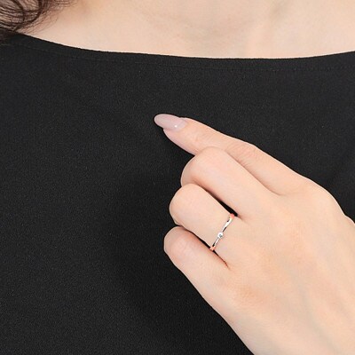 【サイズ:15号】プラチナ ダイヤ0.04ct リング R894DI-P2