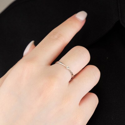 【サイズ:16号】プラチナ ダイヤ0.04ct リング R894DI-P2