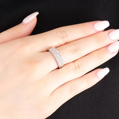 サイズ:14号】プラチナ950 ダイヤ1.0ct パヴェ リング R639DI-P2 | お
