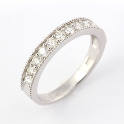 【サイズ:12号】0.5ct ハーフエタニティ リング R3703DI-P