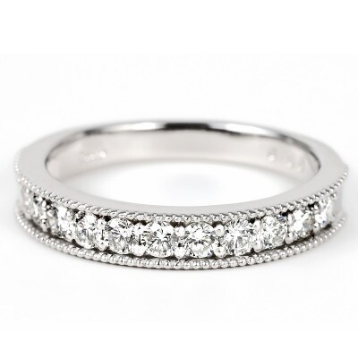 【サイズ:14号】0.5ct ハーフエタニティ リング R3703DI-P