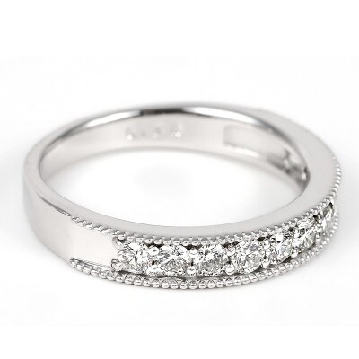 【サイズ:14号】0.5ct ハーフエタニティ リング R3703DI-P