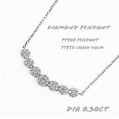 プラチナ ダイヤ ラインネックレス 0.3CT　N376DI-P