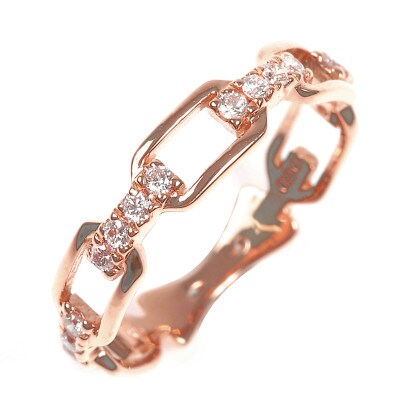 0.2CT ダイヤチェーンデザインリング　R3990DI-R　#8