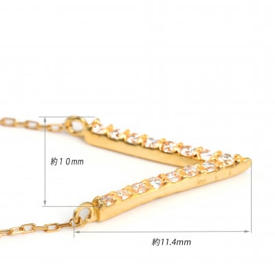 0.1CT V字ペンダント　N444DI-Y