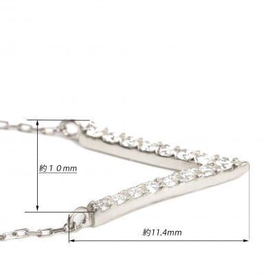 0.1CT V字ペンダント　N444DI-P