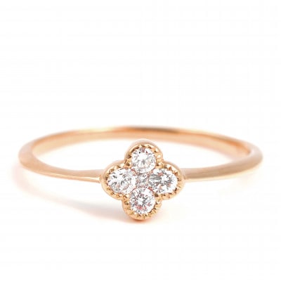 クローバーダイヤモンドリング　0.15CT　R3989DI-R#13
