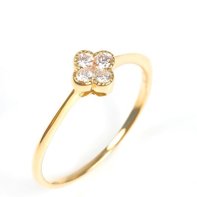 クローバーダイヤモンドリング　0.15CT　R3989DI-Y#10