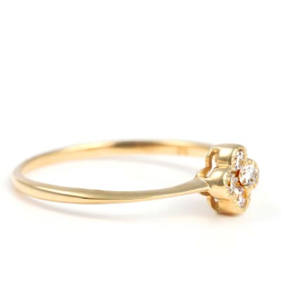 クローバーダイヤモンドリング　0.15CT　R3989DI-Y#16