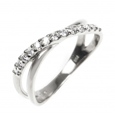 ピンキー　クロスラインダイヤリング0.13CT　R3995DI-P#3
