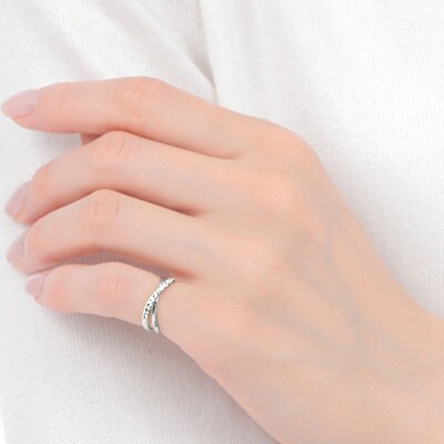 ピンキー　クロスラインダイヤリング0.13CT　R3995DI-P#3