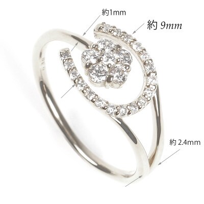 0.3CT 馬蹄、桜リング　R3986DI-P#10