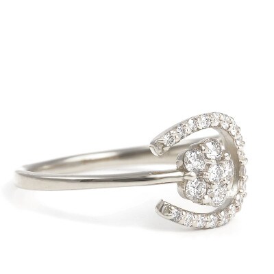 0.3CT 馬蹄、桜リング　R3986DI-P#10