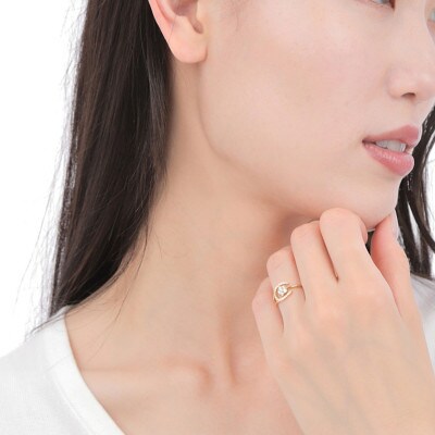 0.3CT 馬蹄、桜リング　R3986DI-Y#10