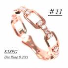 0.2CT ダイヤチェーンデザインリング　R3990DI-R#11