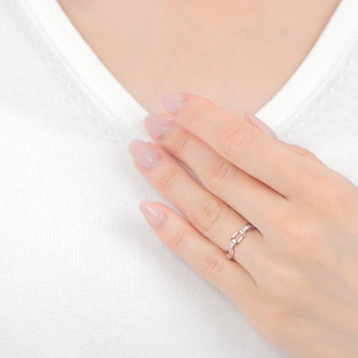 0.2CT ダイヤチェーンデザインリング　R3990DI-R#14