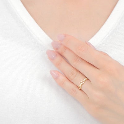 0.2CT ダイヤチェーンデザインリング　R3990DI-Y#16