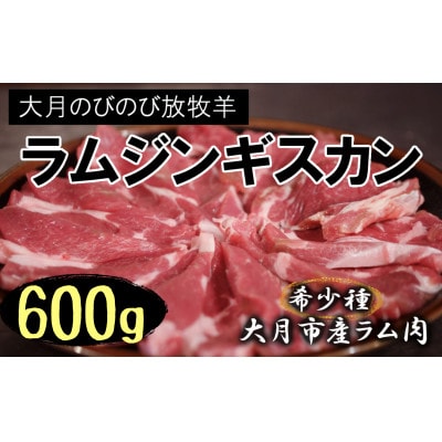 【大月のびの放牧羊】ラム肉ジンギスカン　600g(200g×3パック)