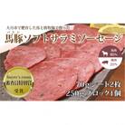 馬豚(バトン)ソフトサラミソーセージ(馬80%:豚20%) 70gシート2枚　250gブロック1個