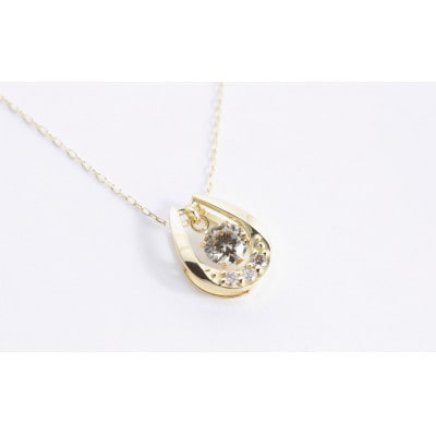 K18YG　ラボグロウンダイヤモンド　ネックレス　0.20ct　LDN17368B