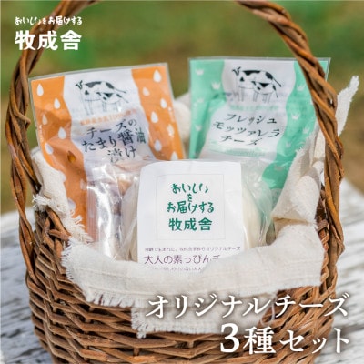 ＜明治30年創業の牛乳屋・牧成舎＞飛騨のチーズセット(3個入り)