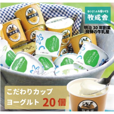 飛騨の牛乳屋・牧成舎のこだわりカップヨーグルト個セット   お礼品