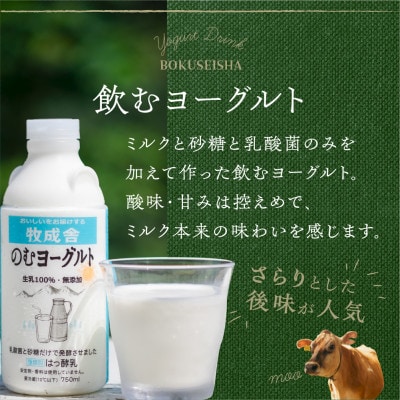 【毎月定期便】飛騨の牛乳屋・牧成舎の飛騨産生乳100%!低温殺菌牛乳3本&のむヨーグルト2本全6回