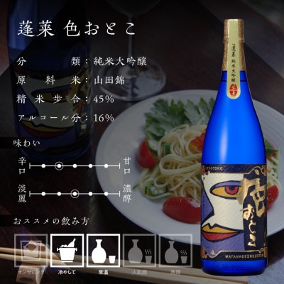 日本酒界のロマネコンティ誕生!蓬莱『色おとこ』1.8L(純米大吟醸　やや辛口)