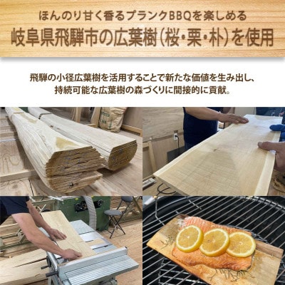 【岐阜県飛騨市】ひだの森 ヒダウッドプランク さくら/くり/ほお Mサイズ3種セット